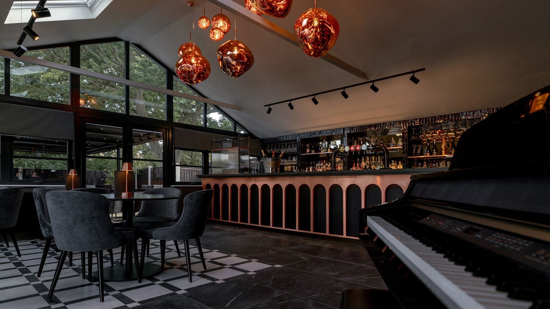 The dining room at Mason's Restaurant in Brentwood