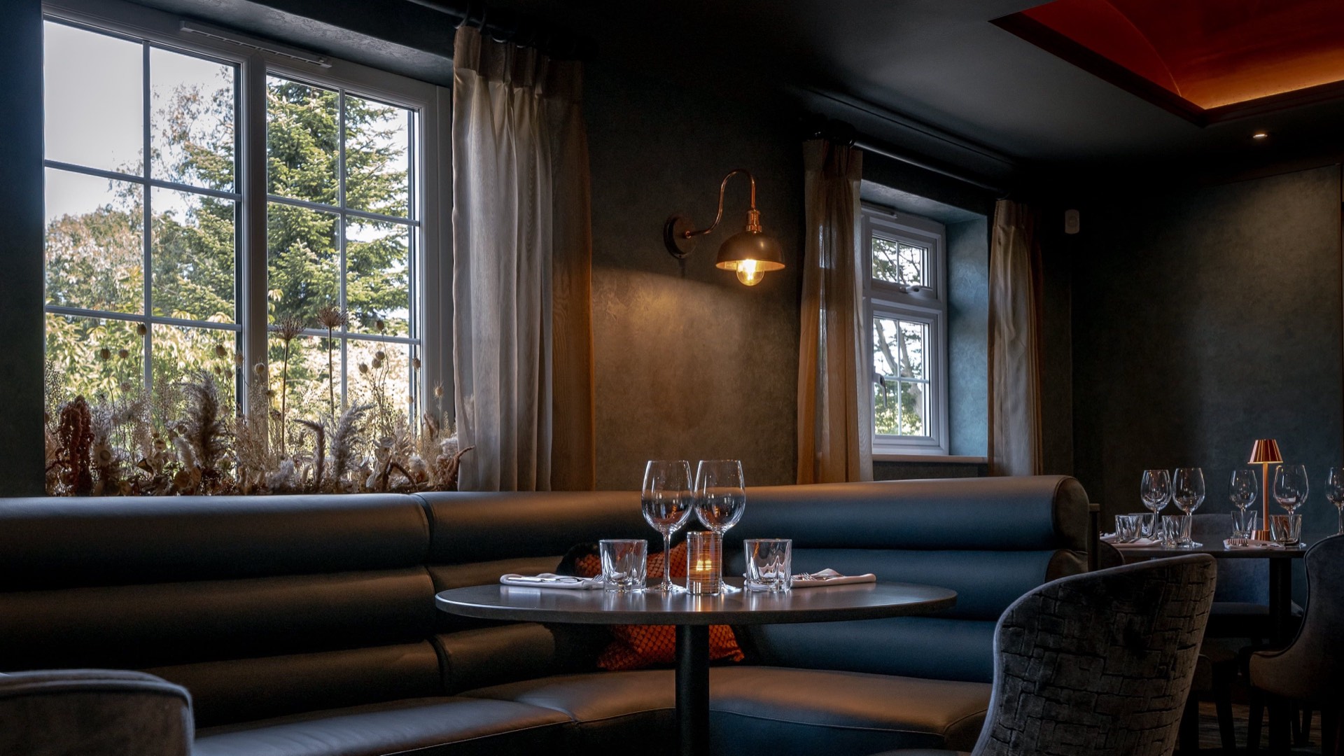 The elegant dining room at Mason's Restaurant