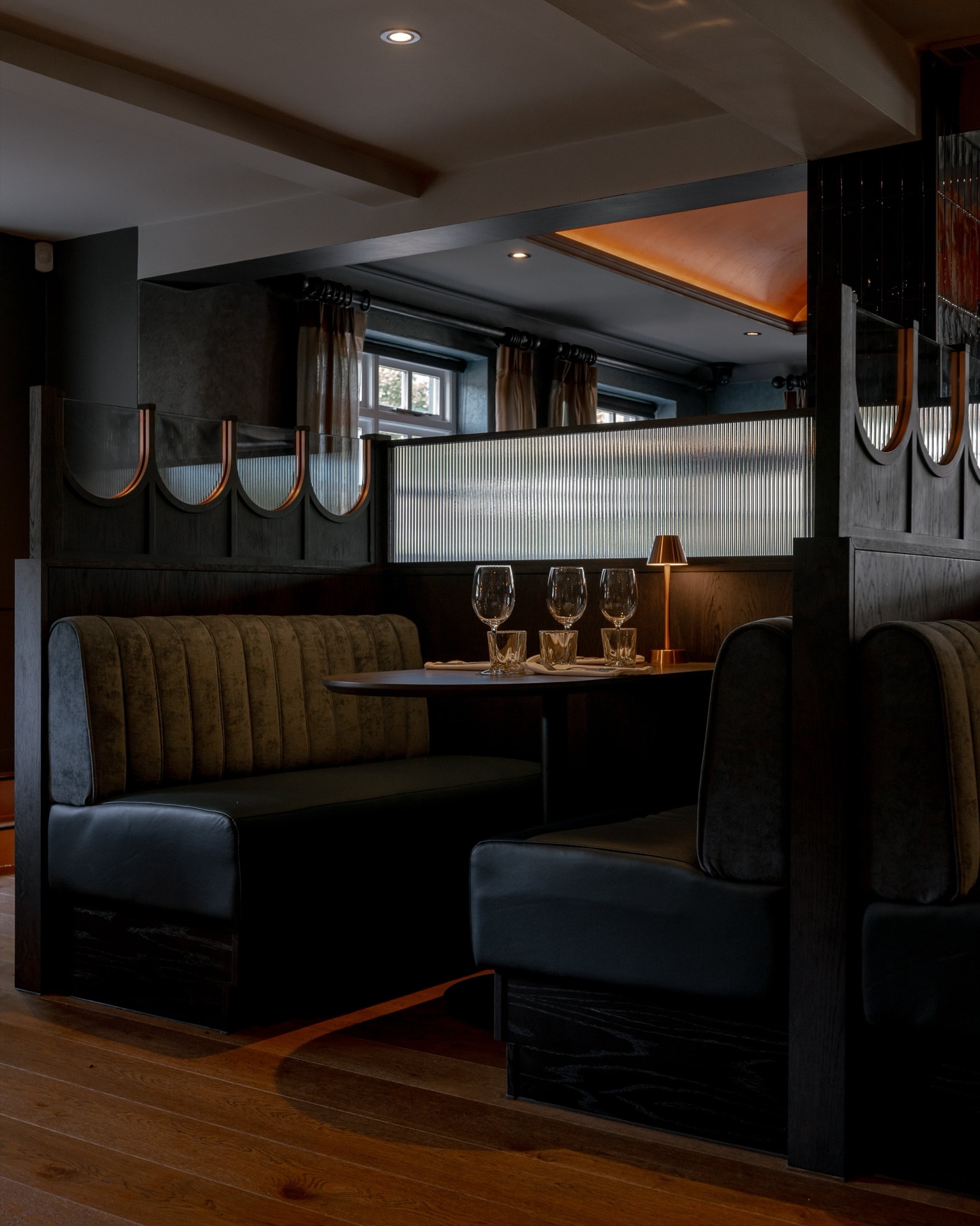 An elegant booth at Mason's