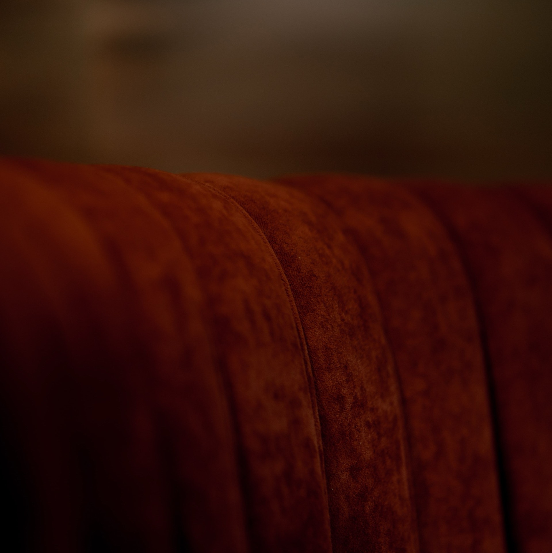 Red velvet seating at Mason's
