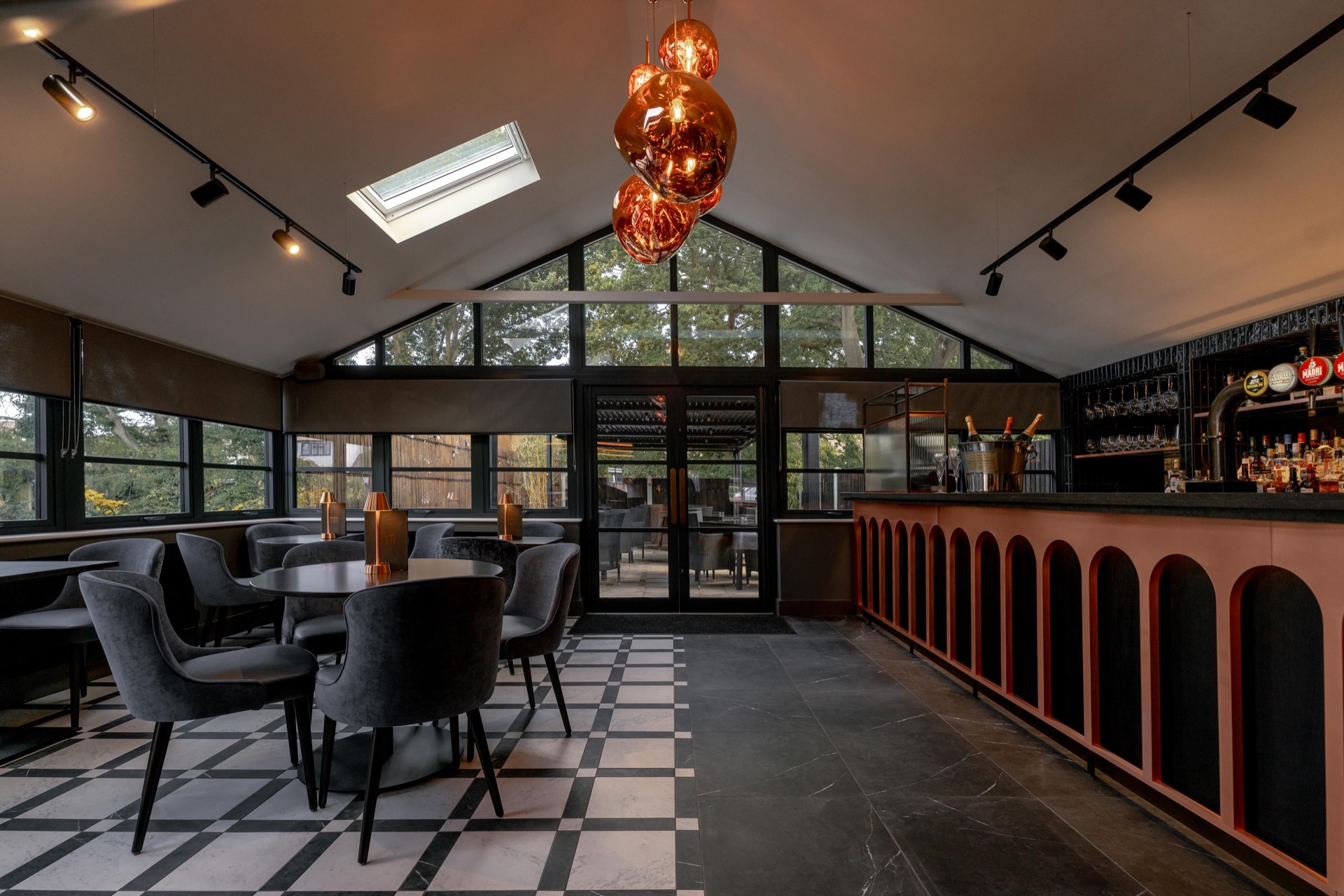 Stylish seating in the bar area