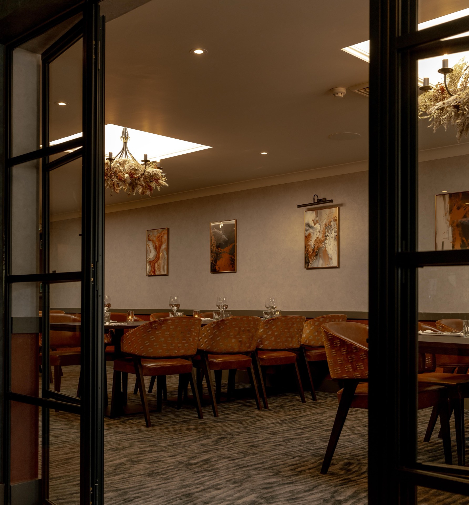 The function room at Mason's set for a reception