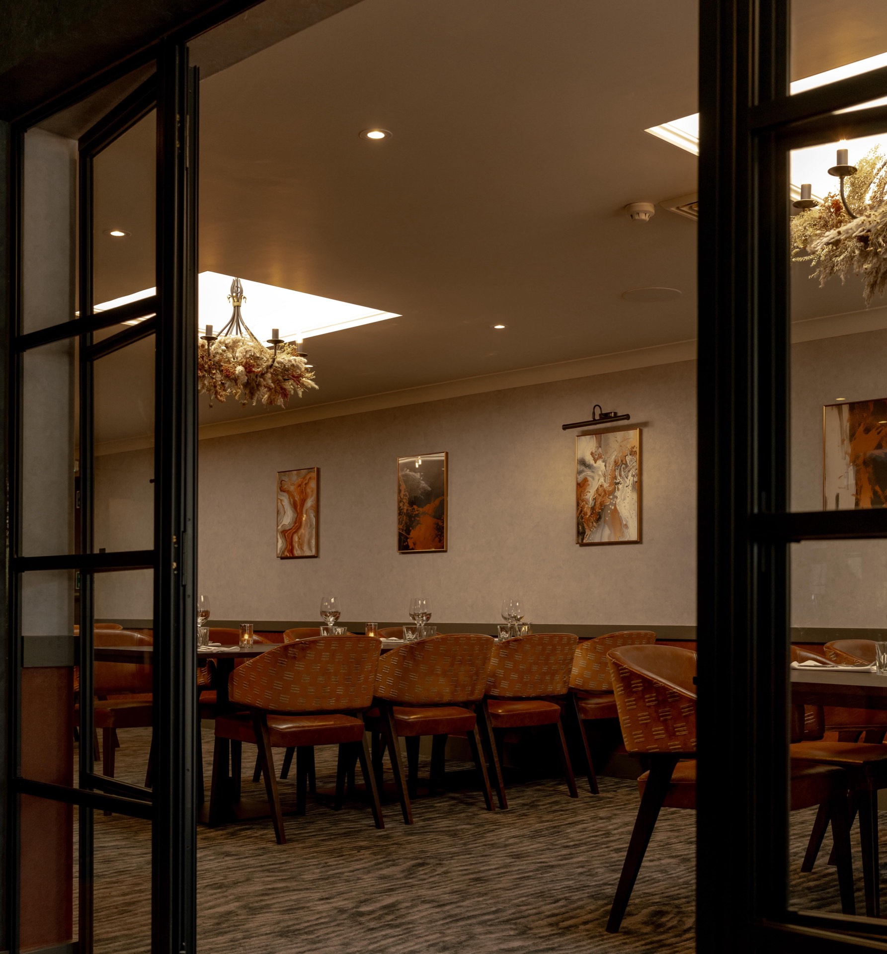 The function room at Mason's set for a wake or reception