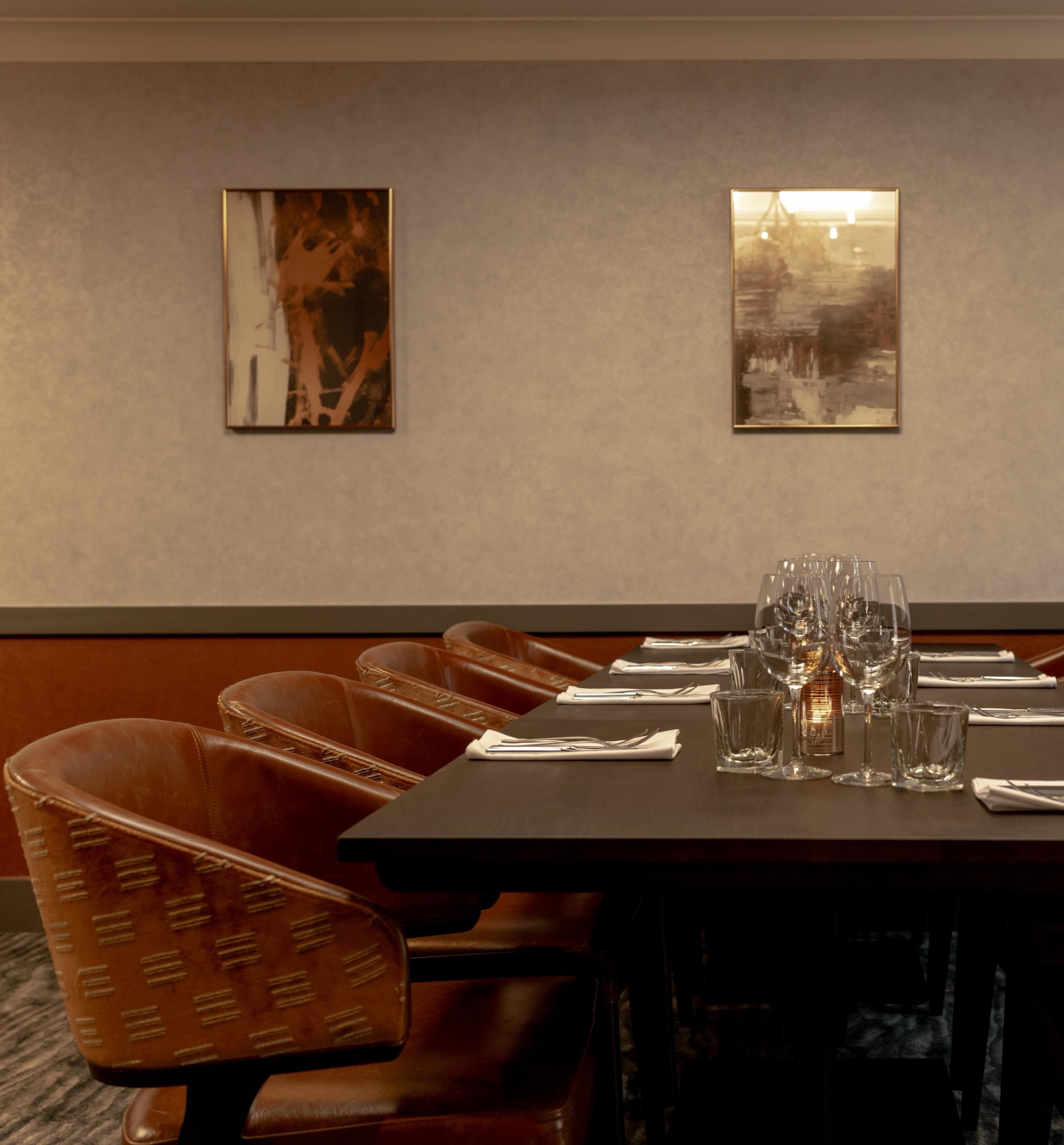 The meeting room at Mason's set for a corporate event