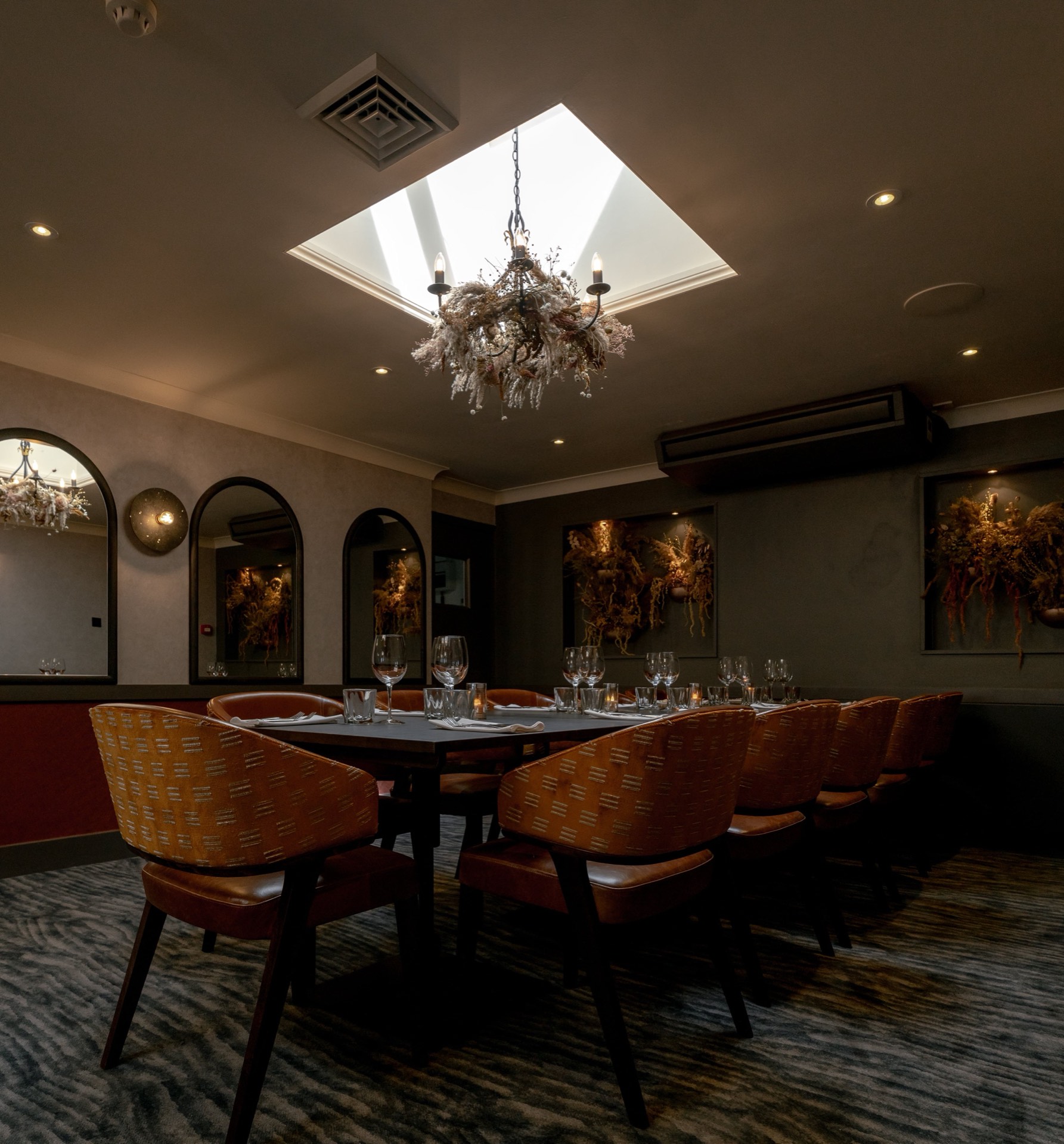 The calming function room at Mason's with natural light