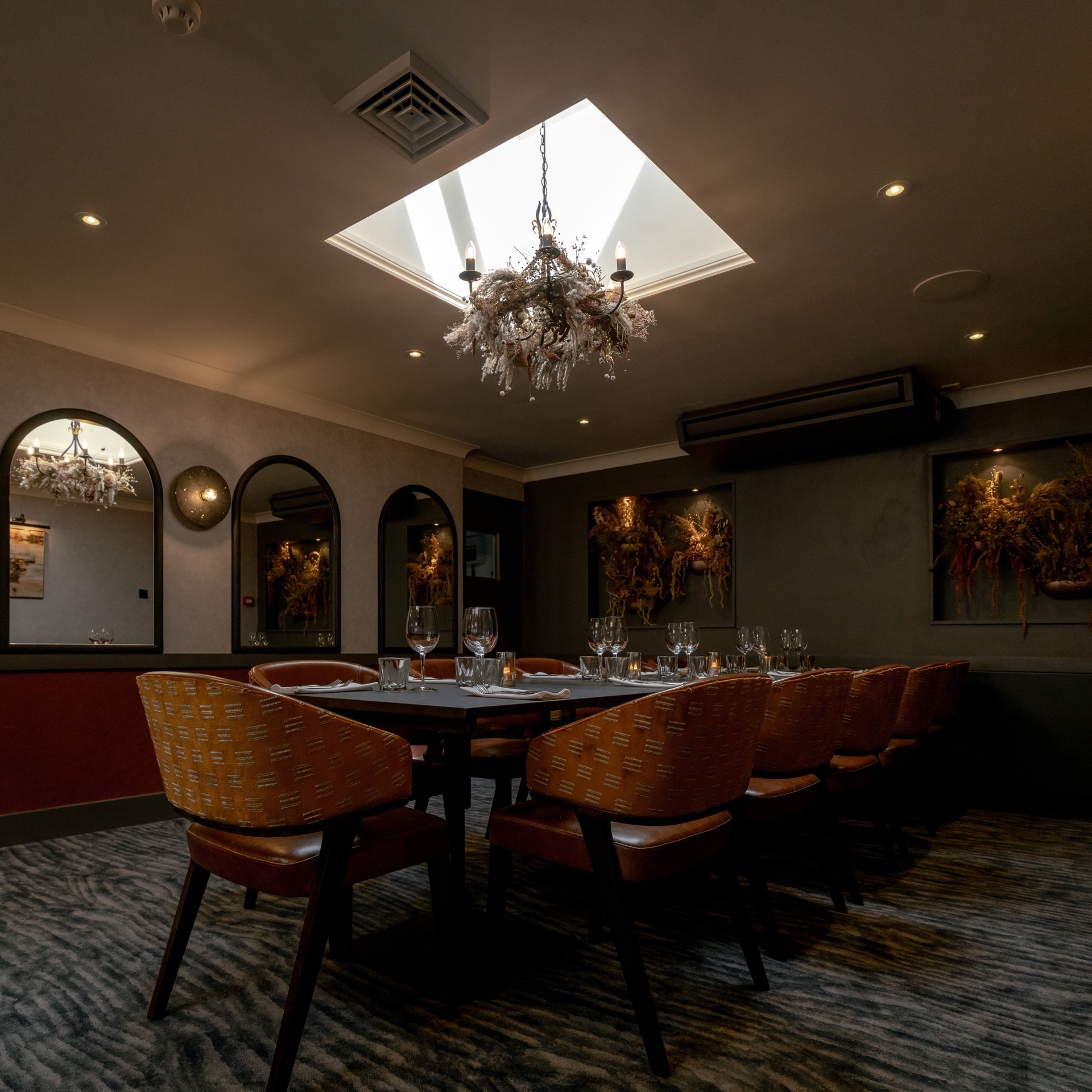 The private dining room at Mason's Restaurant
