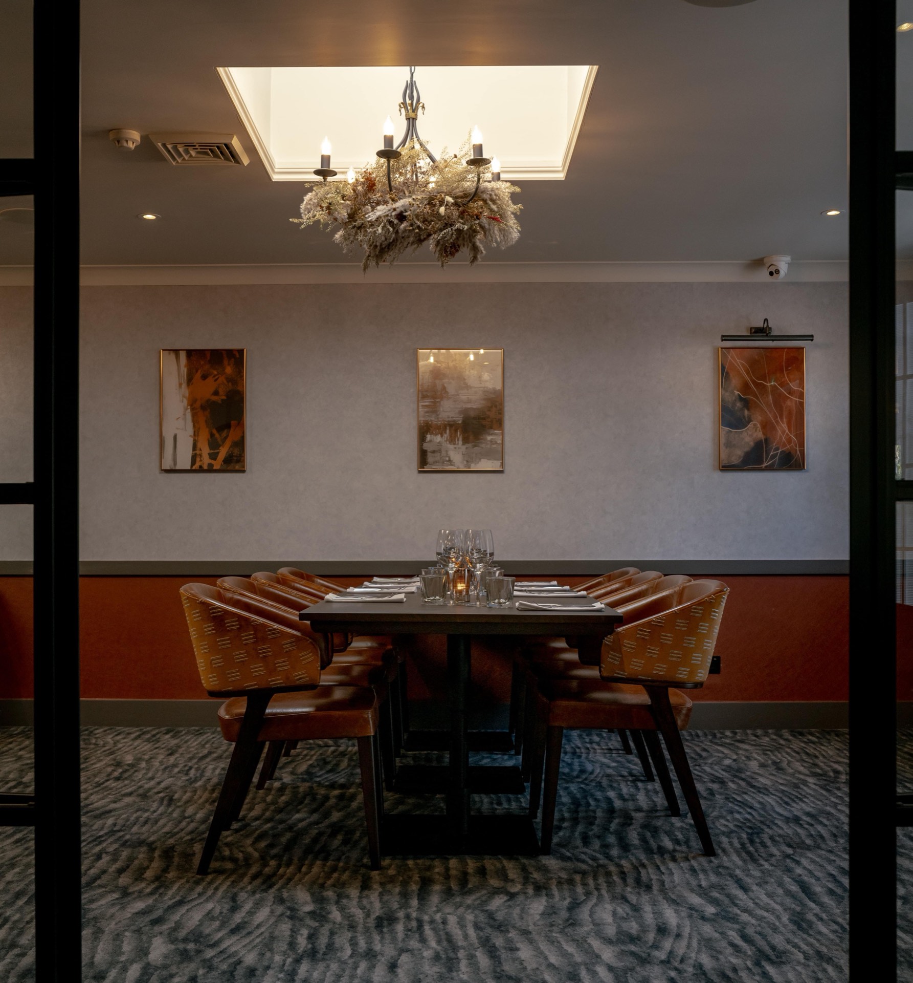 The meeting room at Mason's set up for a business event