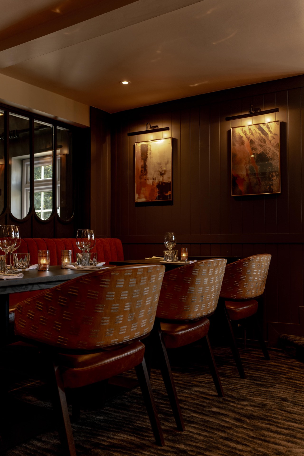 The atmospheric restaurant interior at Mason's