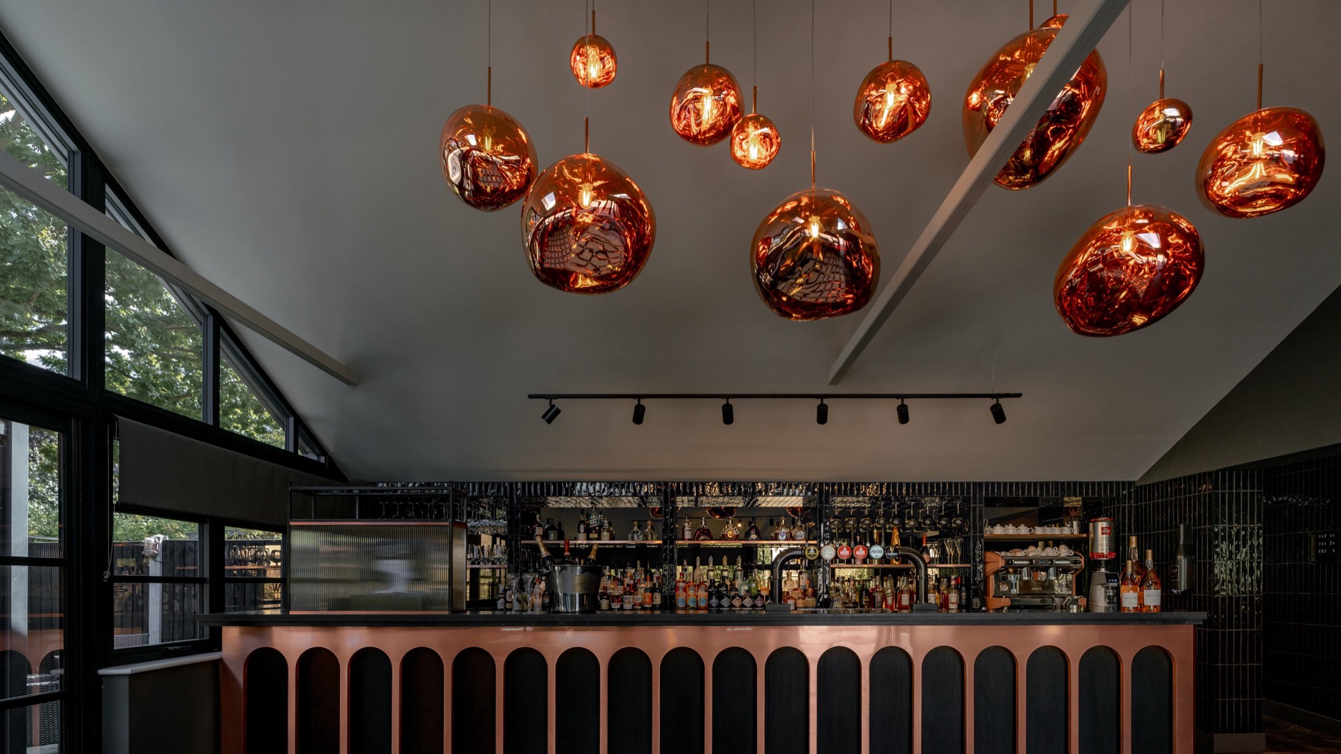 The bar area at Mason's Restaurant